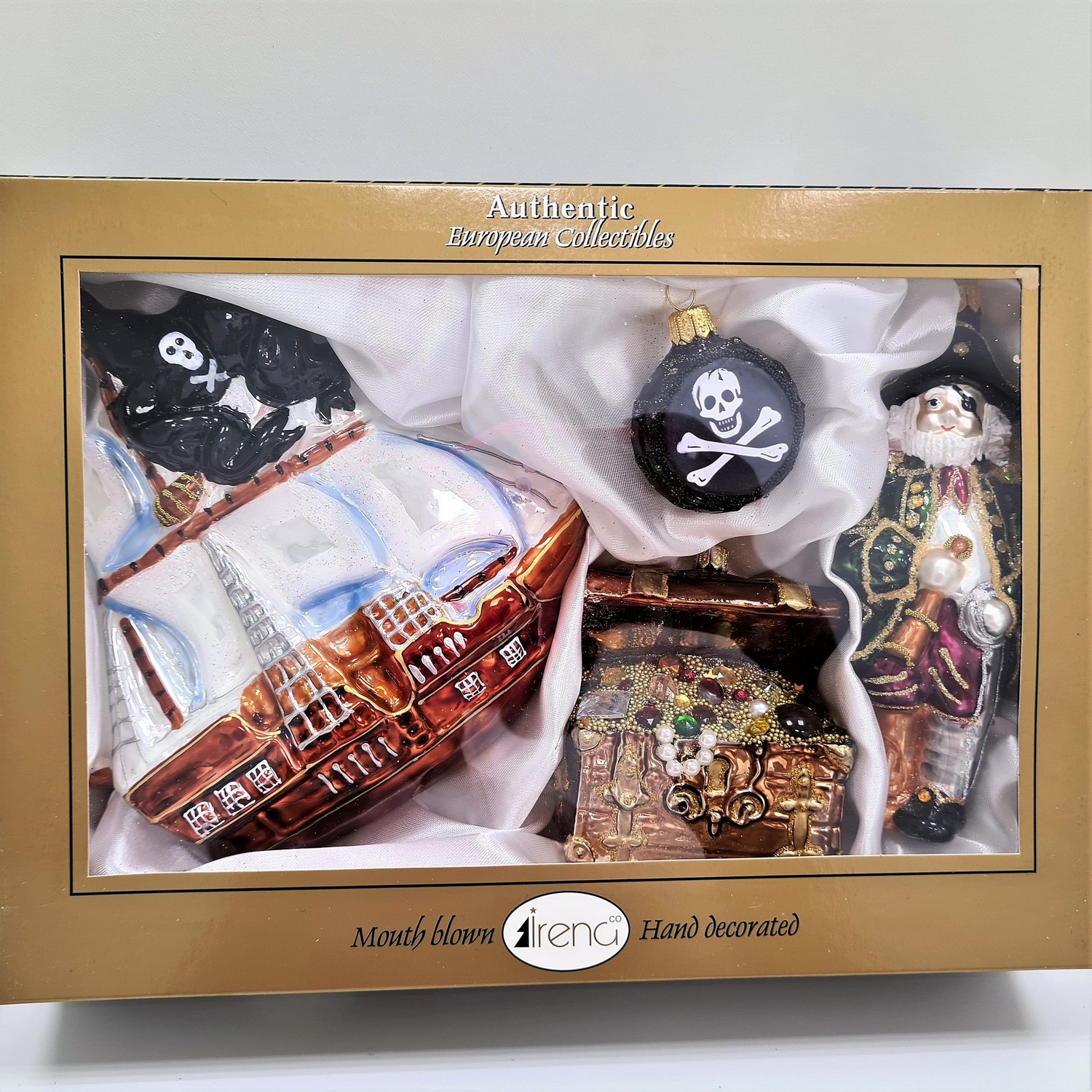 фото Набор ёлочных игрушек Пират, сундук, корабль и метка